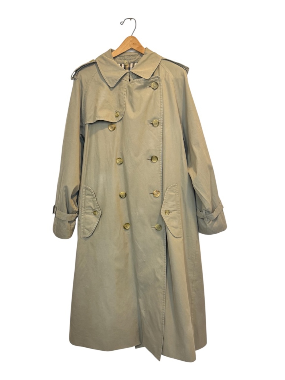 AUTHENTIC Burberry Tan Trench Coat with Check Lining - Picture 3 of 7